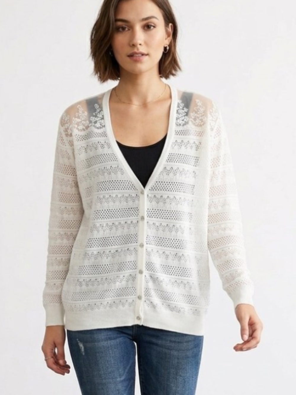 ✨ NWT Orange Fashion Village Crochet & Lace Back Cardigan ✨